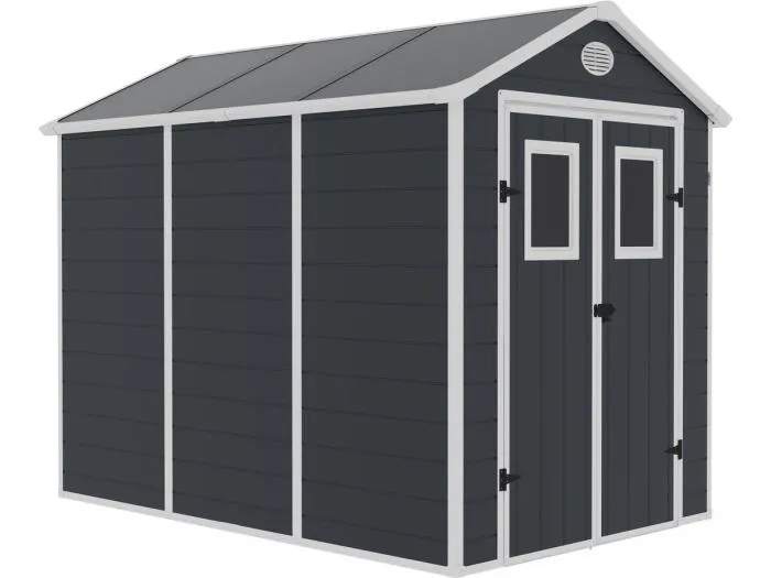 Gerätehaus aus Harz "Texas" - 5,23 m² - Befestigungsset inbegriffen  - Anthrazit