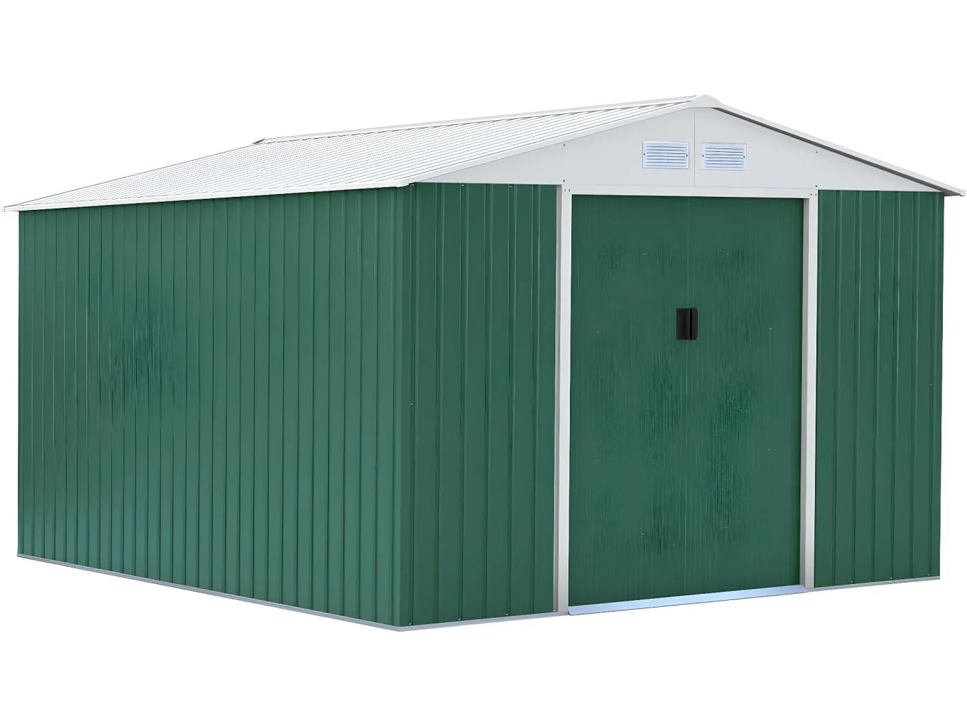 Gerätehaus aus Metall "Rosas" - 10,85 m² - Grün