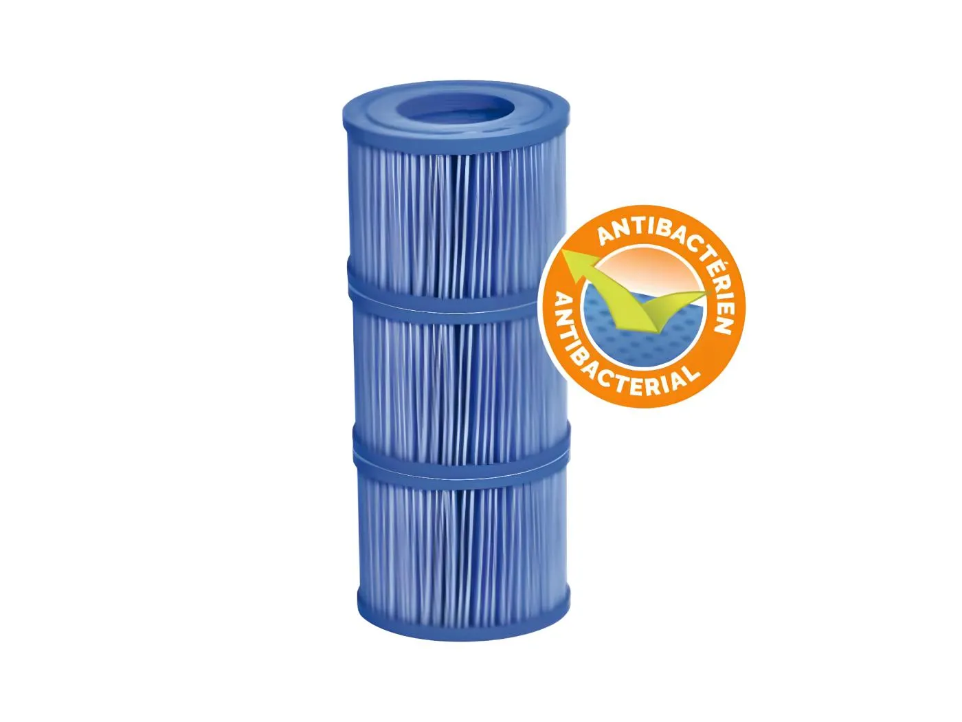 Set aus 3 antibakteriellen Filterpatronen für aufblasbare oder tragbare Spas - Netspa