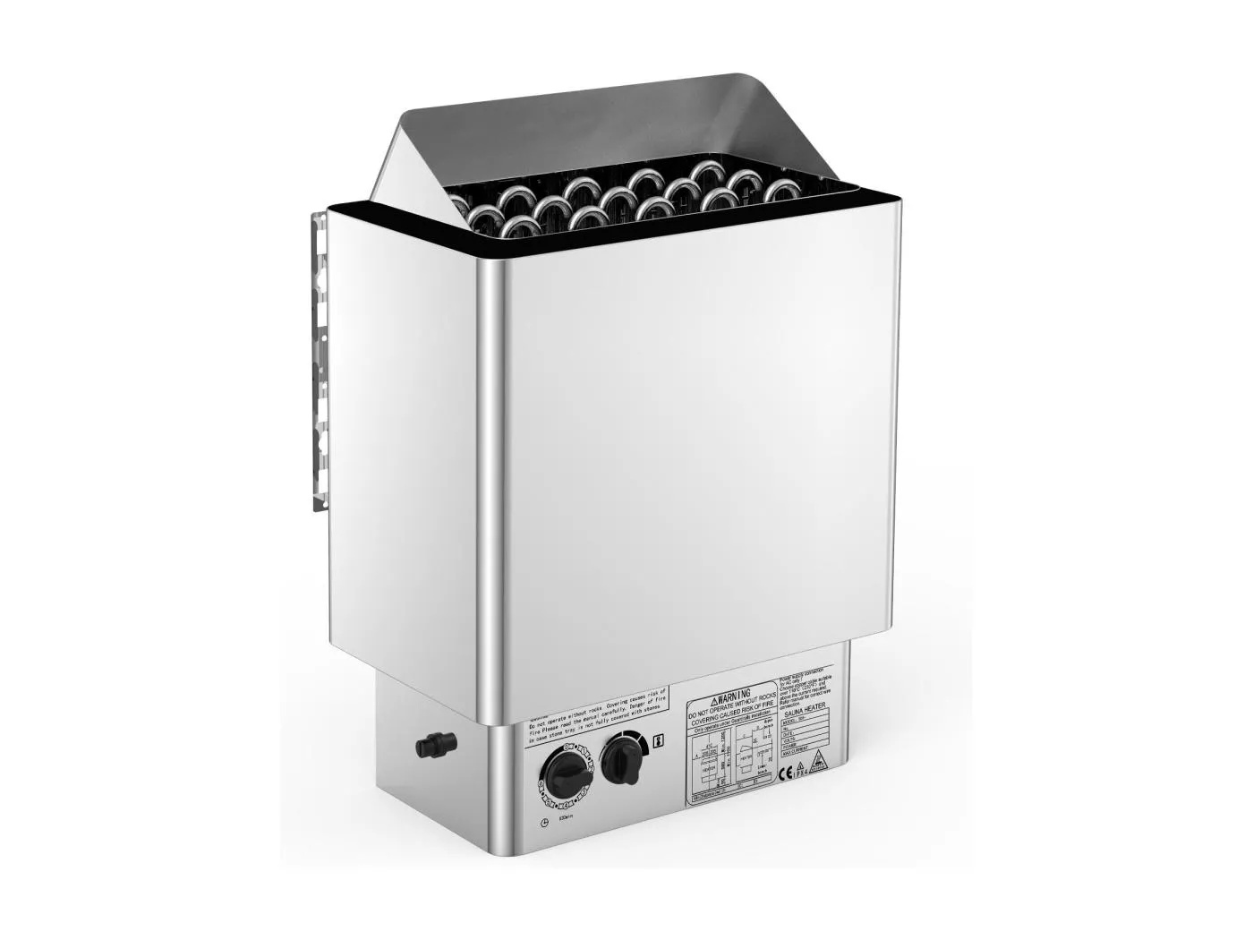 Saunofen SucceBuy Elektrische Saunheizun 9KW, Interner Feucht- und Trockenregler für Räume von 9-13 m³