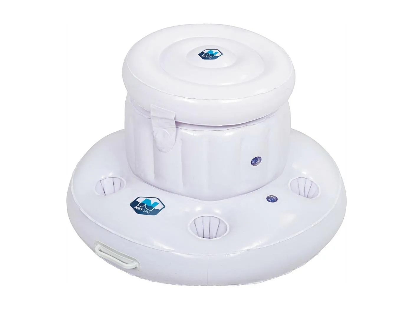 Aufblasbare schwimmende Netspa-Bar - 64 cm Durchmesser - 5 Getränkehalter