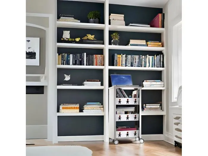 Rollwagen BALI, Servierwagen, Nischenregal auf Rollen für Badezimmer, Zimmer und Büro