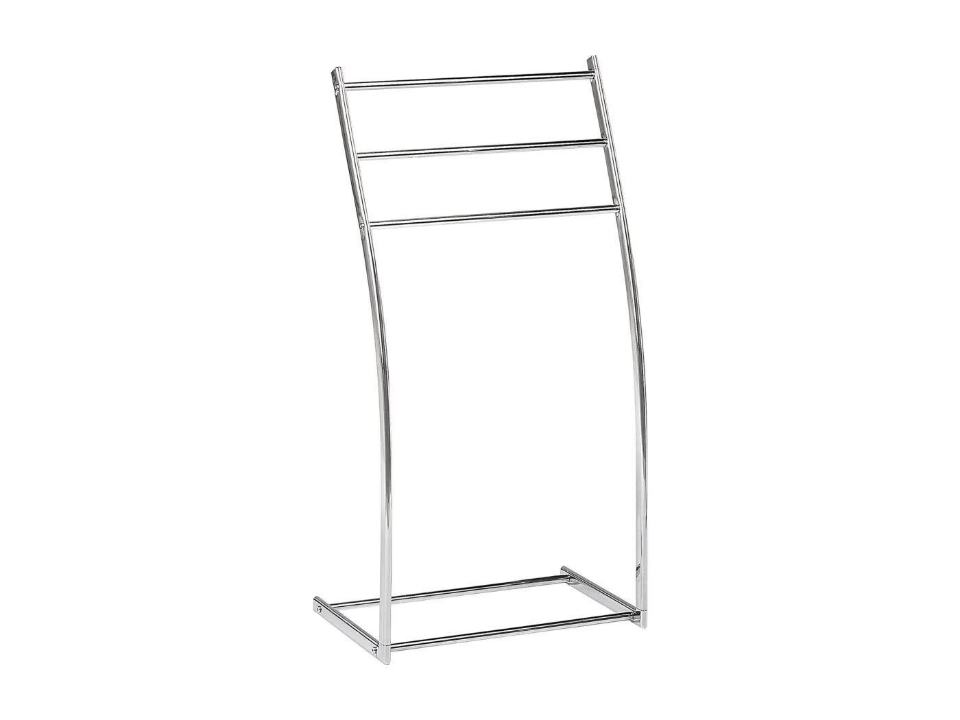 Eleganter Handtuchständer geschwungene Formgebung mit 3 Armen in Silber Ambil