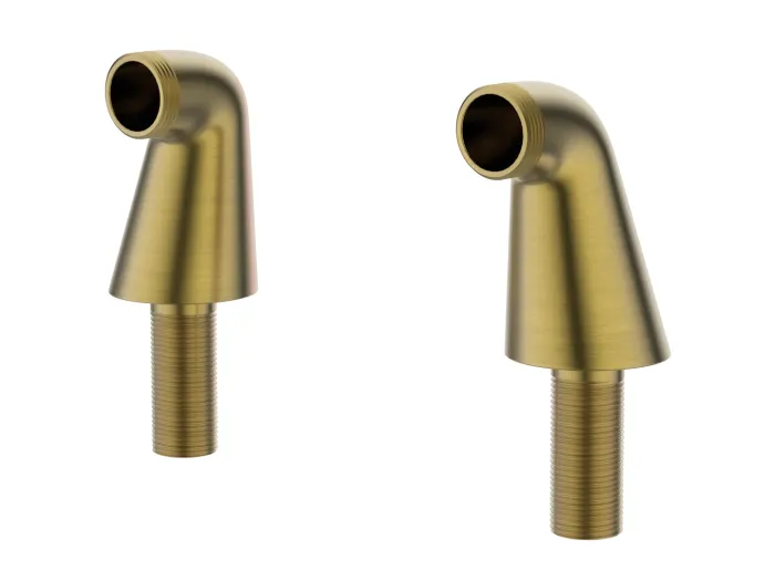 Standfuß für Wannenrandarmatur in gebürstetem Gold Essebagno