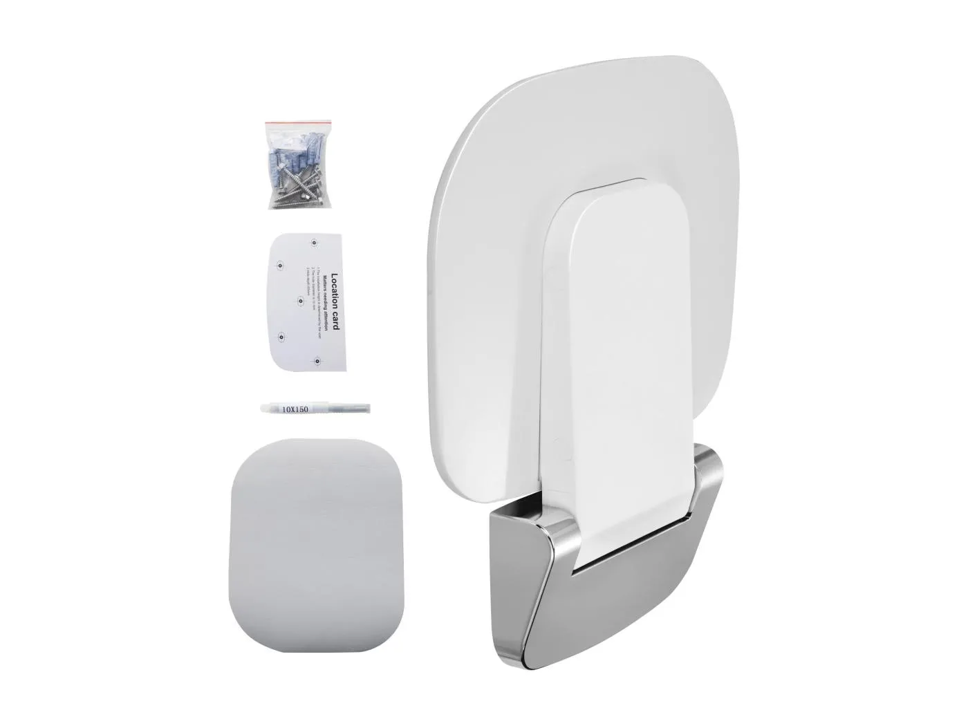 Klappbarer Duschsitz SucceBuy, Klappbarer Duschsitz 34,5 cm x 32,5 cm, Wandmontage, 204 kg