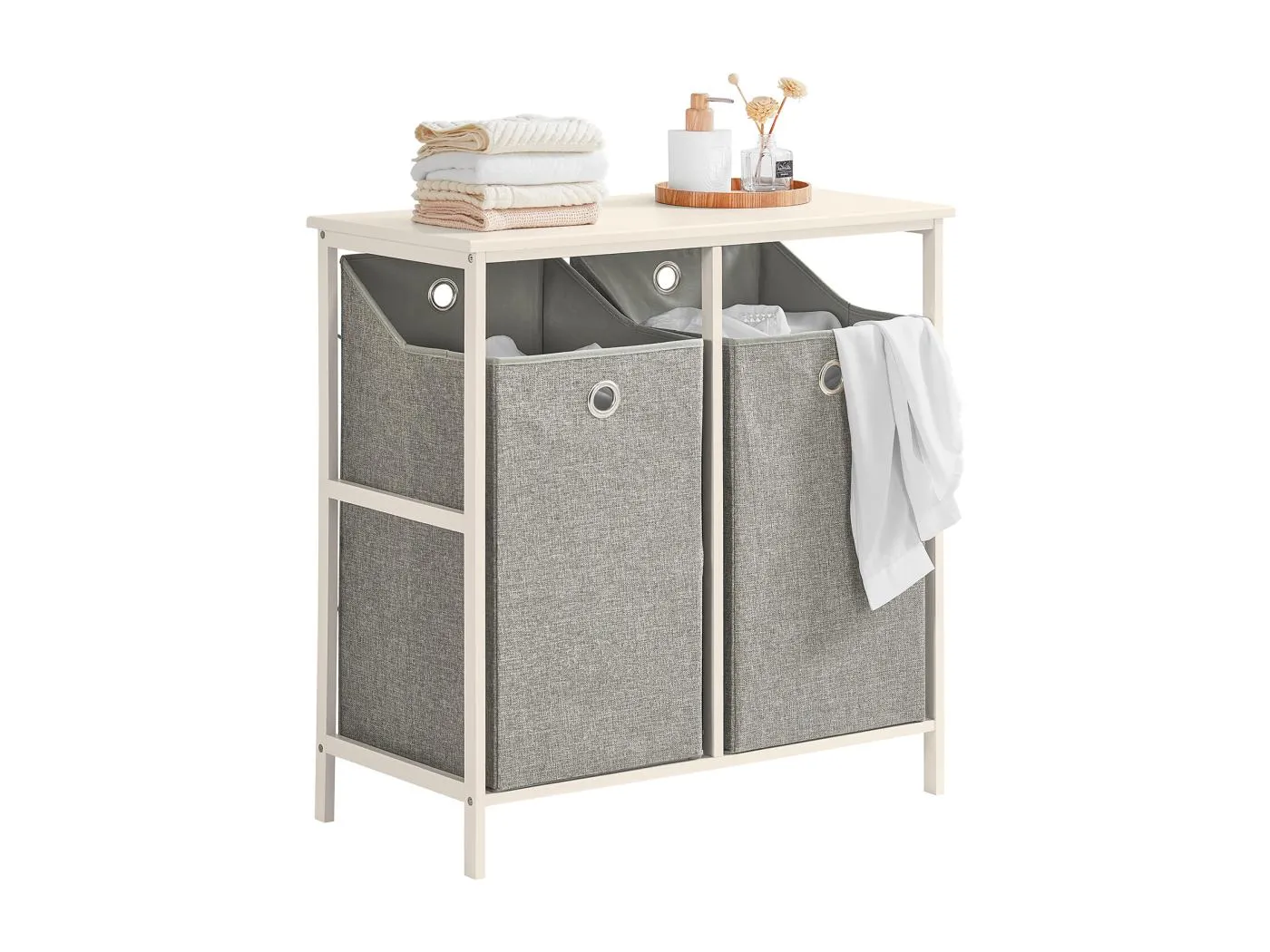 Wäscheschrank BZR57-W 77 x 80 x 38 cm Weiß