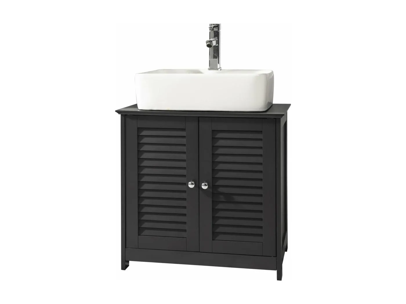 Waschbeckenunterschrank FRG237-DG 60 x 58 x 35 cm Grau