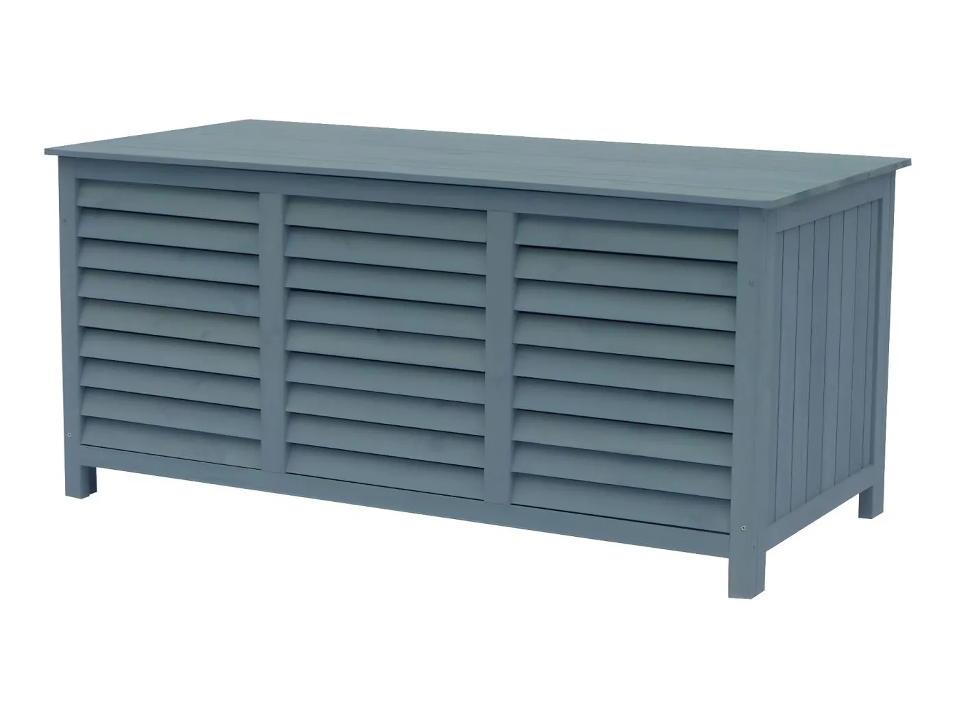 Gartenbox aus Holz "Macao" - 130 x 64 x 60 cm - Himmelblau