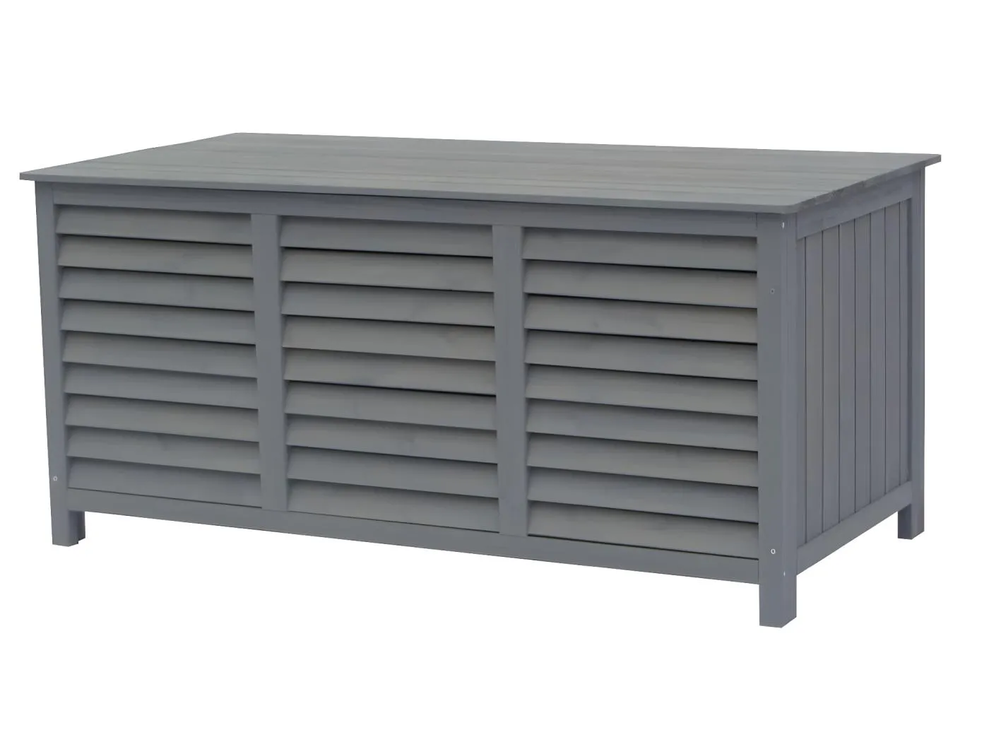 Gartenbox aus Holz "Macao" - 130 x 64 x 60 cm - Anthrazit