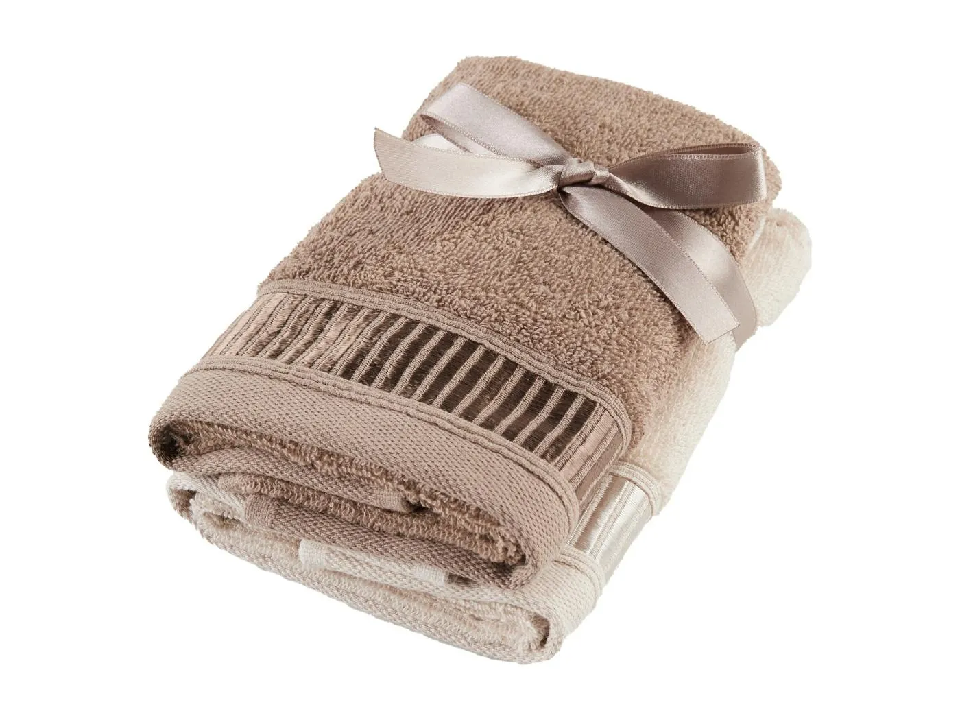 Badetuch-Set Alicanty 30x50cm Dunkelbeige