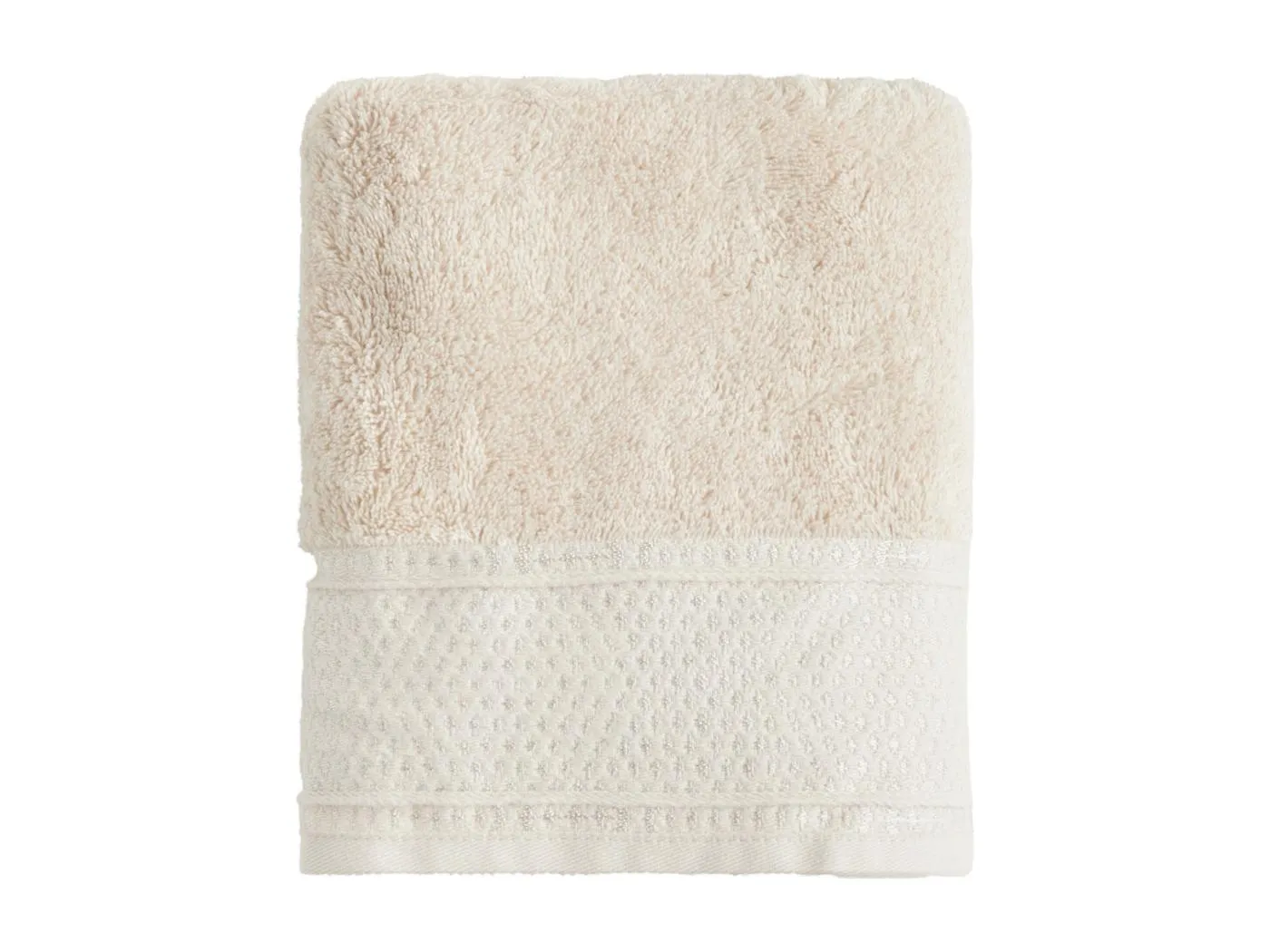 Handtuch aus ägyptischer Baumwolle Destello hellbeige 50x90