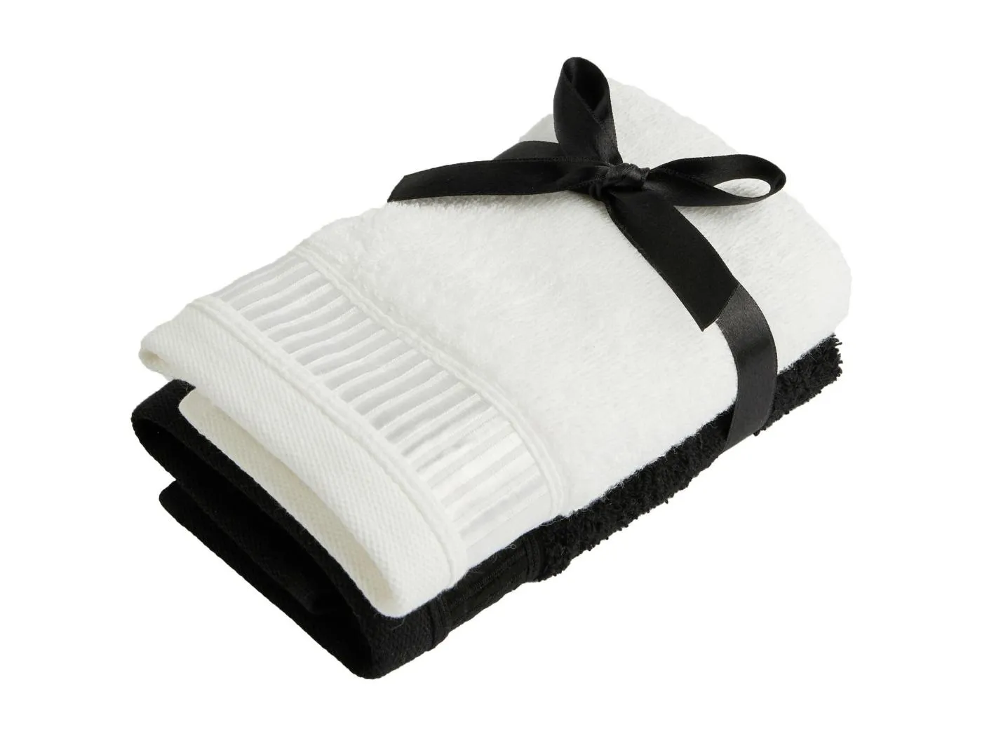 Badetuch-Set Alicanty mittelschwarz 30x50 cm - 100% Baumwolle