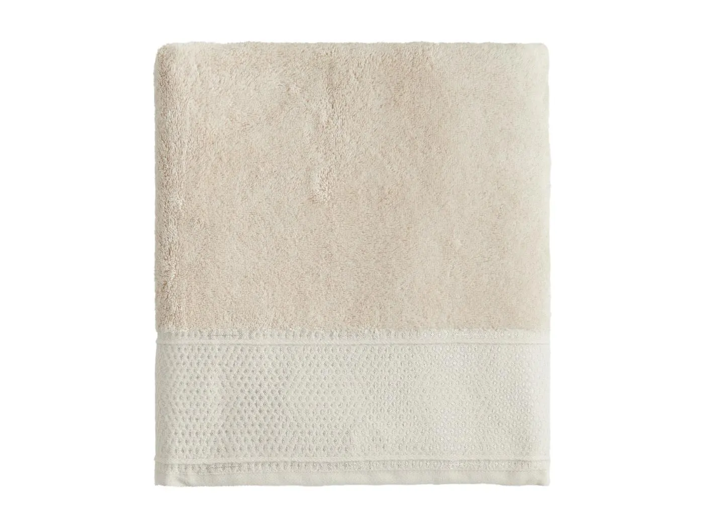 Handtuch aus ägyptischer Baumwolle Destello hellbeige 100 x 140