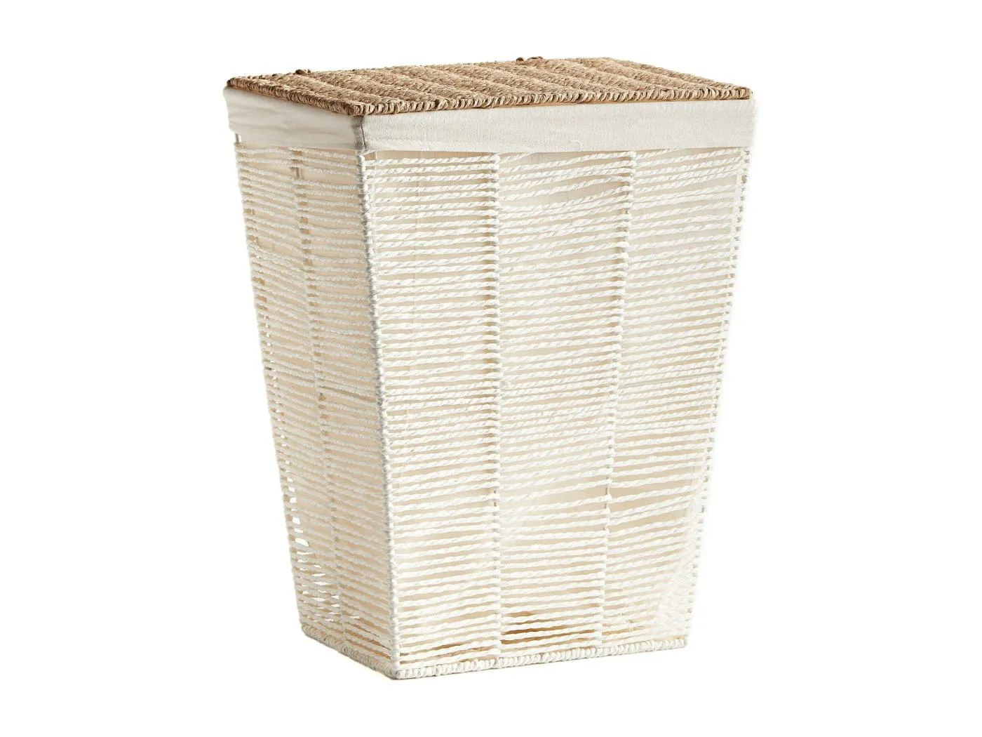 Wäschekorb Wilhelm Helles Weiß 53 x 40 x 31