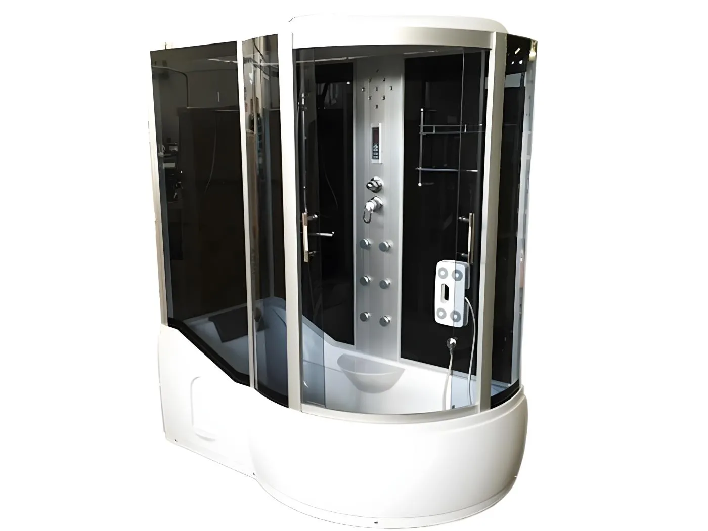 Duschbadewanne Weiße 170 x 90 cm Chromotherapie - Ocean