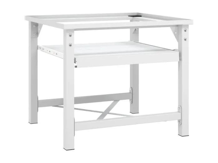 Waschmaschinen-Untergestell mit Ausziehbarer Ablage Weiß