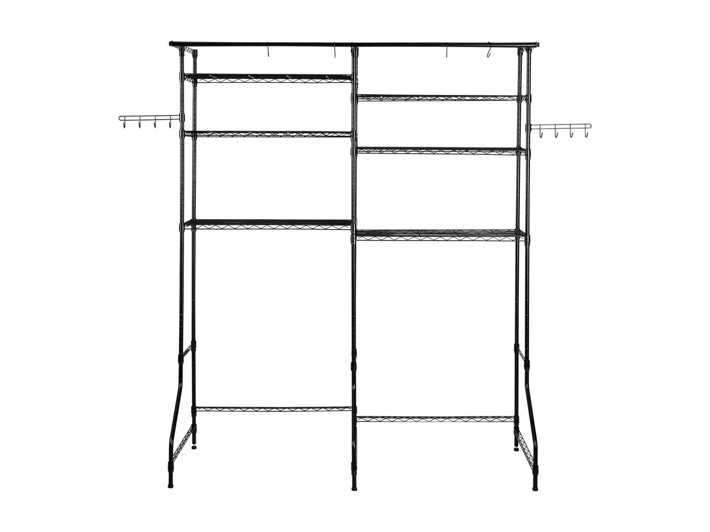 Ablagefach SucceBuy für Waschmaschine und Trockner, 6 Ebenen, Schwarz, für Waschmaschine und Wäschetrockner