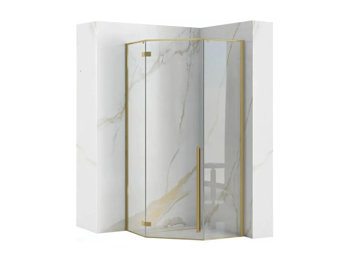 Duschkabine Rea Diamond 90X90 Brush Gold