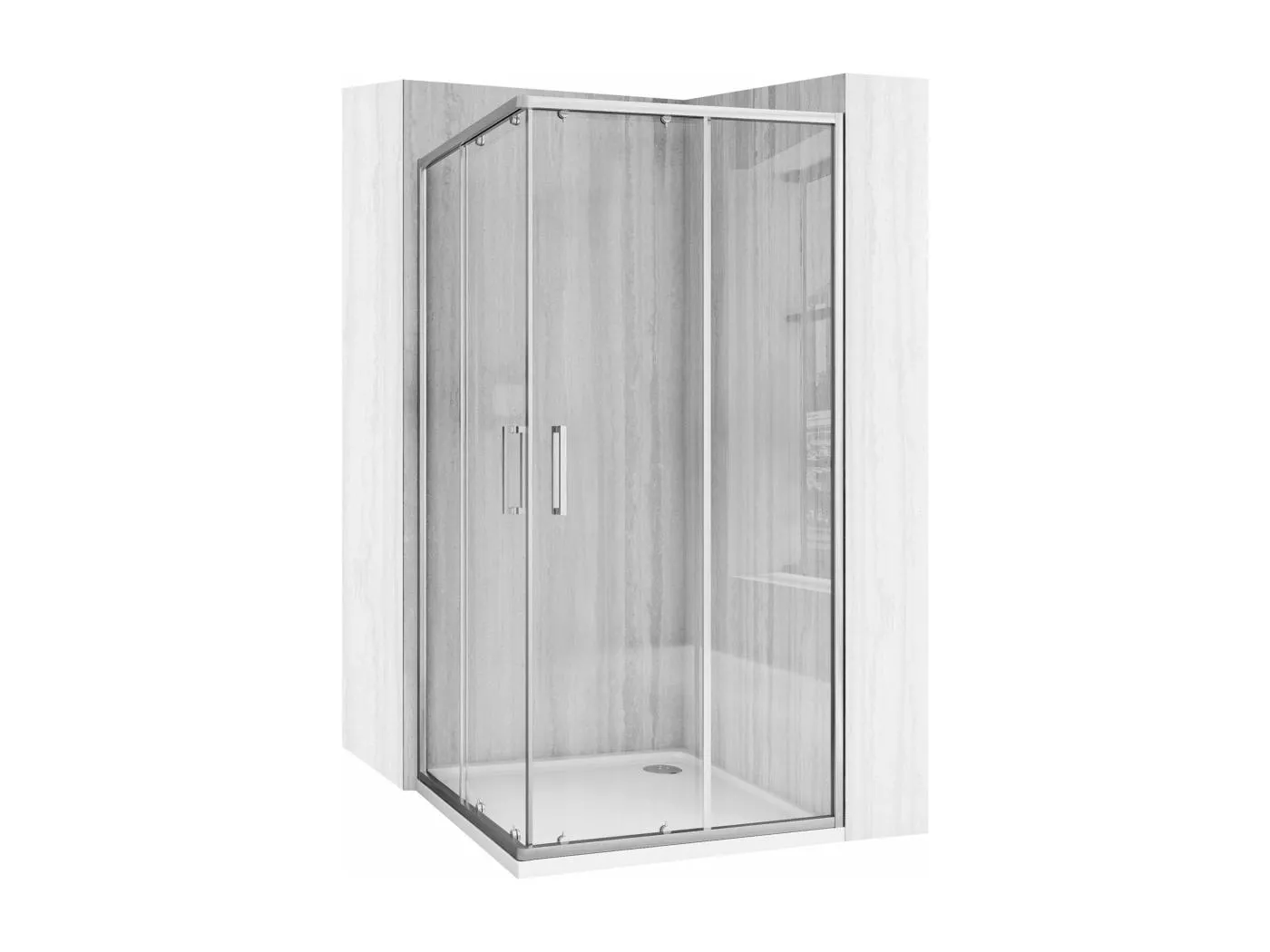 Duschkabine Rea City 90X90 Brush Nickel