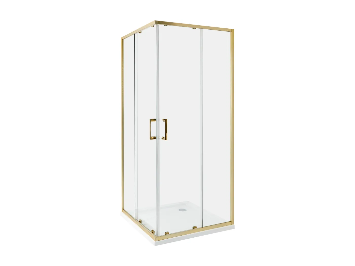 Duschkabine TELA 80 x 80 x 185 cm Gold
