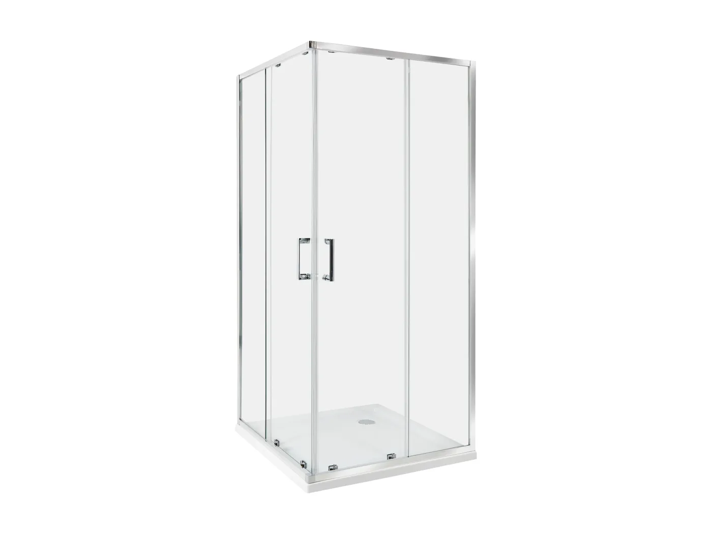 Duschkabine TELA 90 x 90 x 185 cm Silber