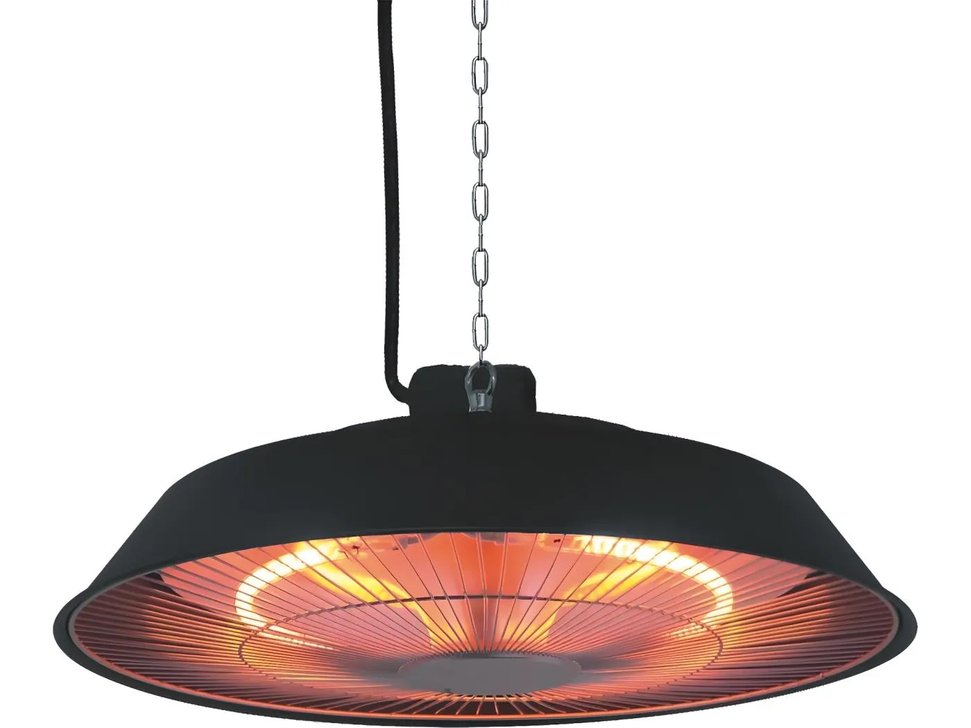 Elektrische Heizung hängend - 1500 W - Schwarz