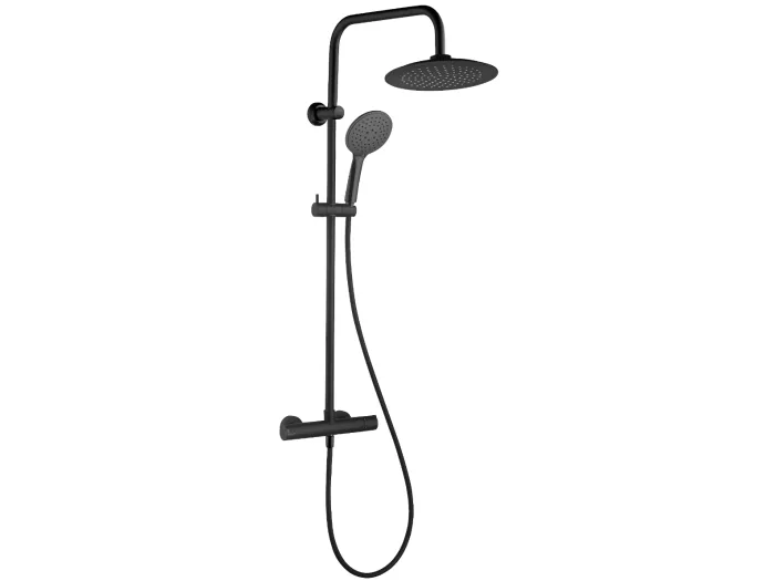 Essegoia thermostatische Duschsäule mattschwarz Essebagno