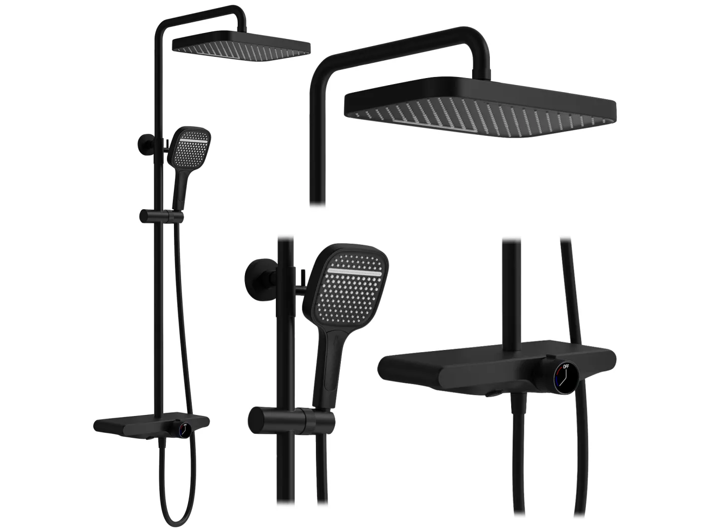 Duschgarnitur Rea Bari Black