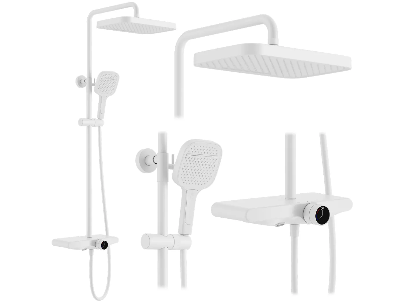 Duschgarnitur Rea Bari White