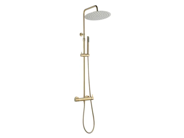 Delice II Mechanische Duschsäule gebürstetes Gold 300 Essebagno