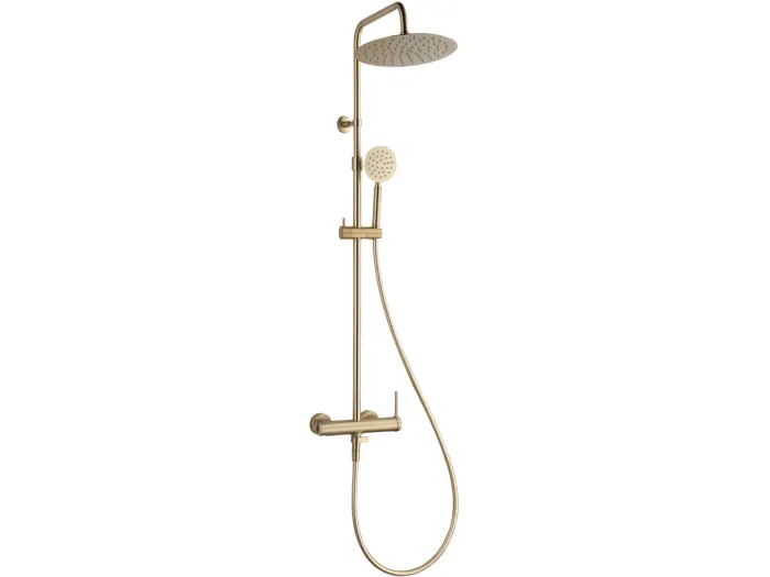 Lollipop II Mechanische Duschsäule gebürstetes Gold 250 Essebagno