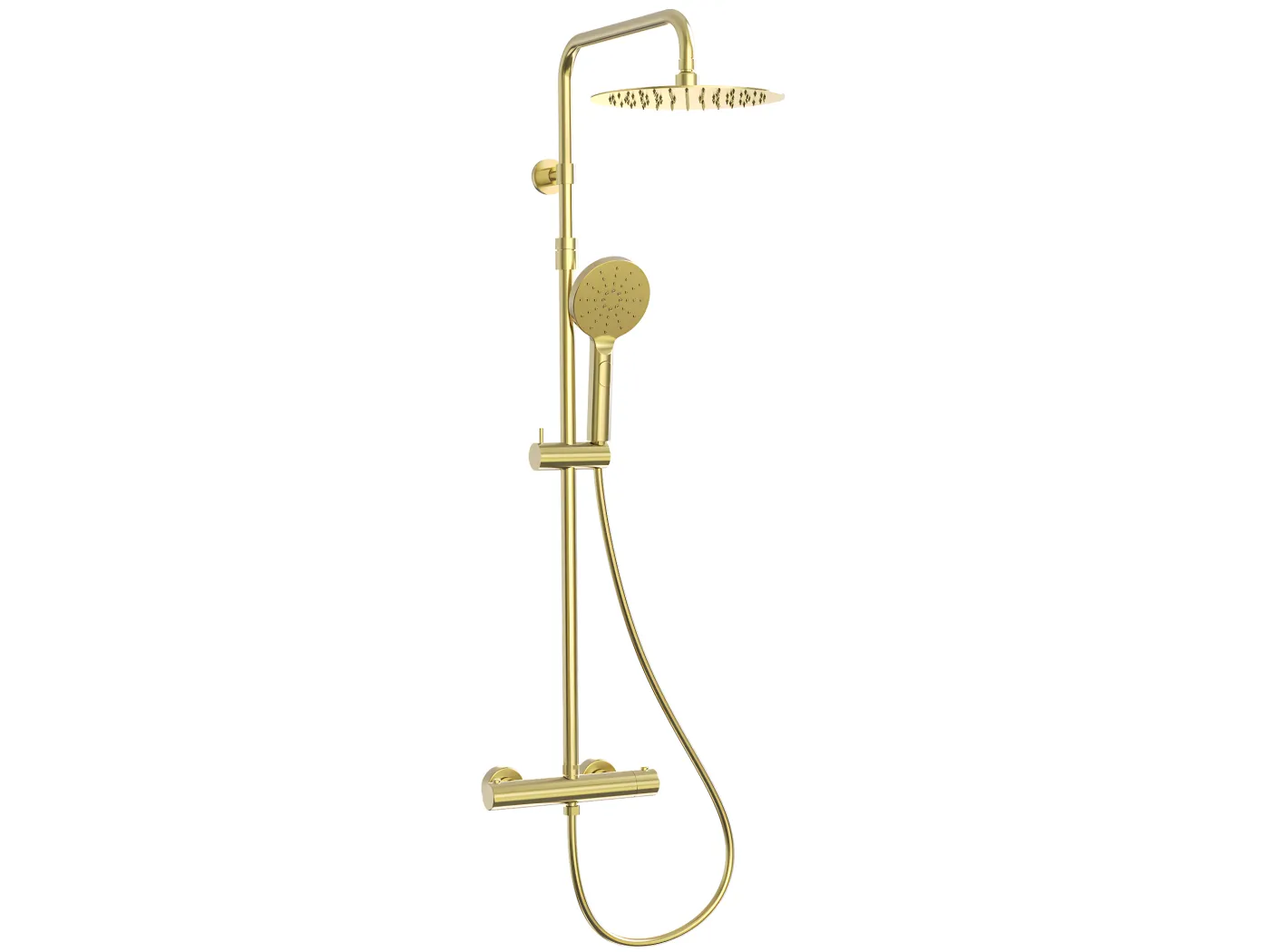 Luisa Duschsäule thermostatische gebürstetes Gold Essebagno