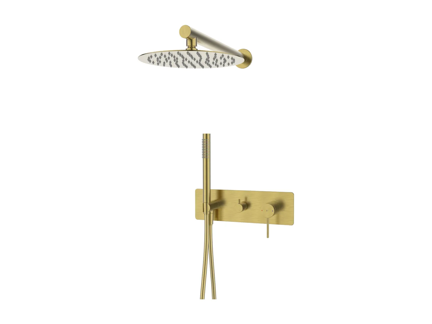 Envol eingebaute Duschsäule mechanisch gold gebürstet Essebagno