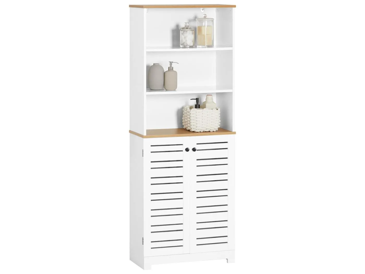 Hochschrank BZR44-W 60 x 160 x 30 cm Weiß