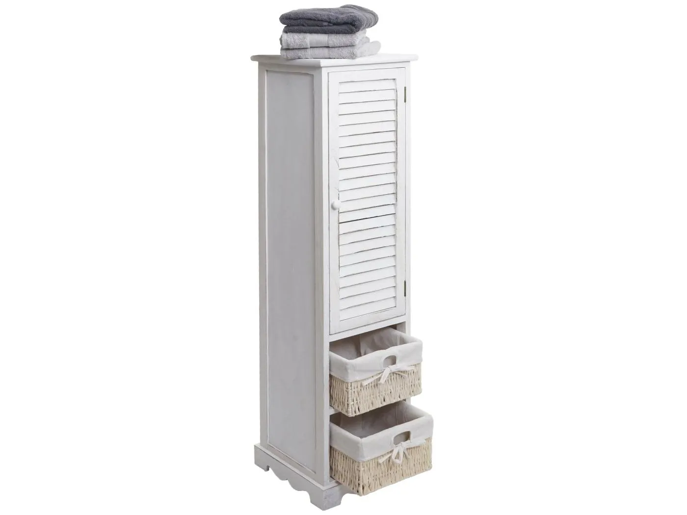 Badezimmerkommode MCW-H20, Shabby weiß