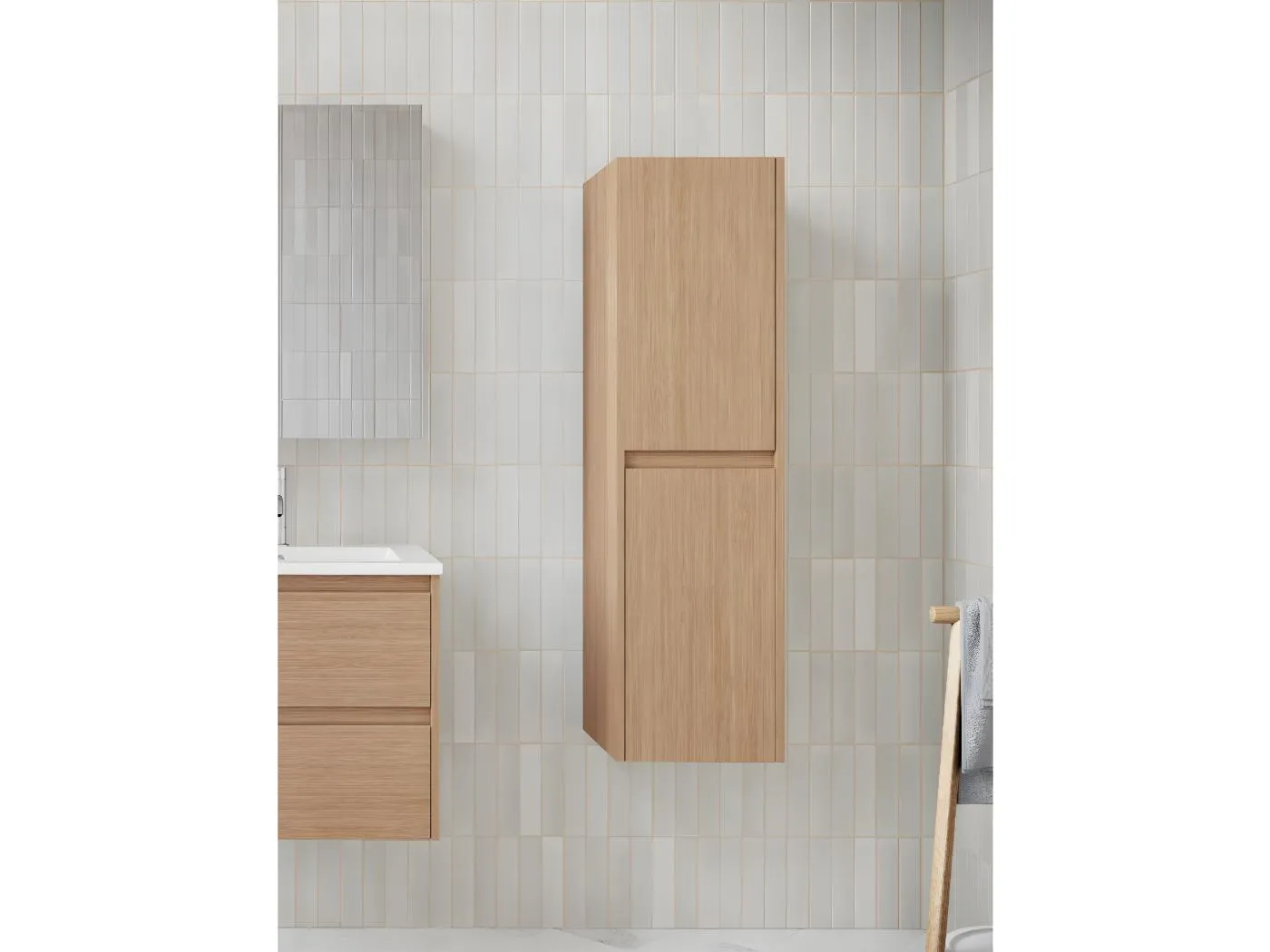 Hängeschrank FORTINA 30x120 cm Eiche hell