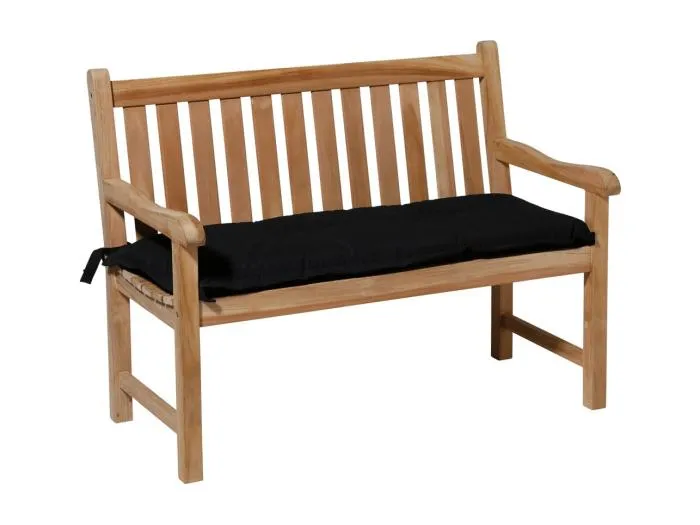 Bankauflage Panama 150x48 cm Schwarz