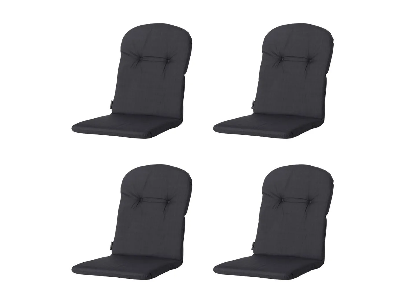 Tub Chair Kissen High Back Basic schwarz - Ca. 96x45 cm - 4er Set
