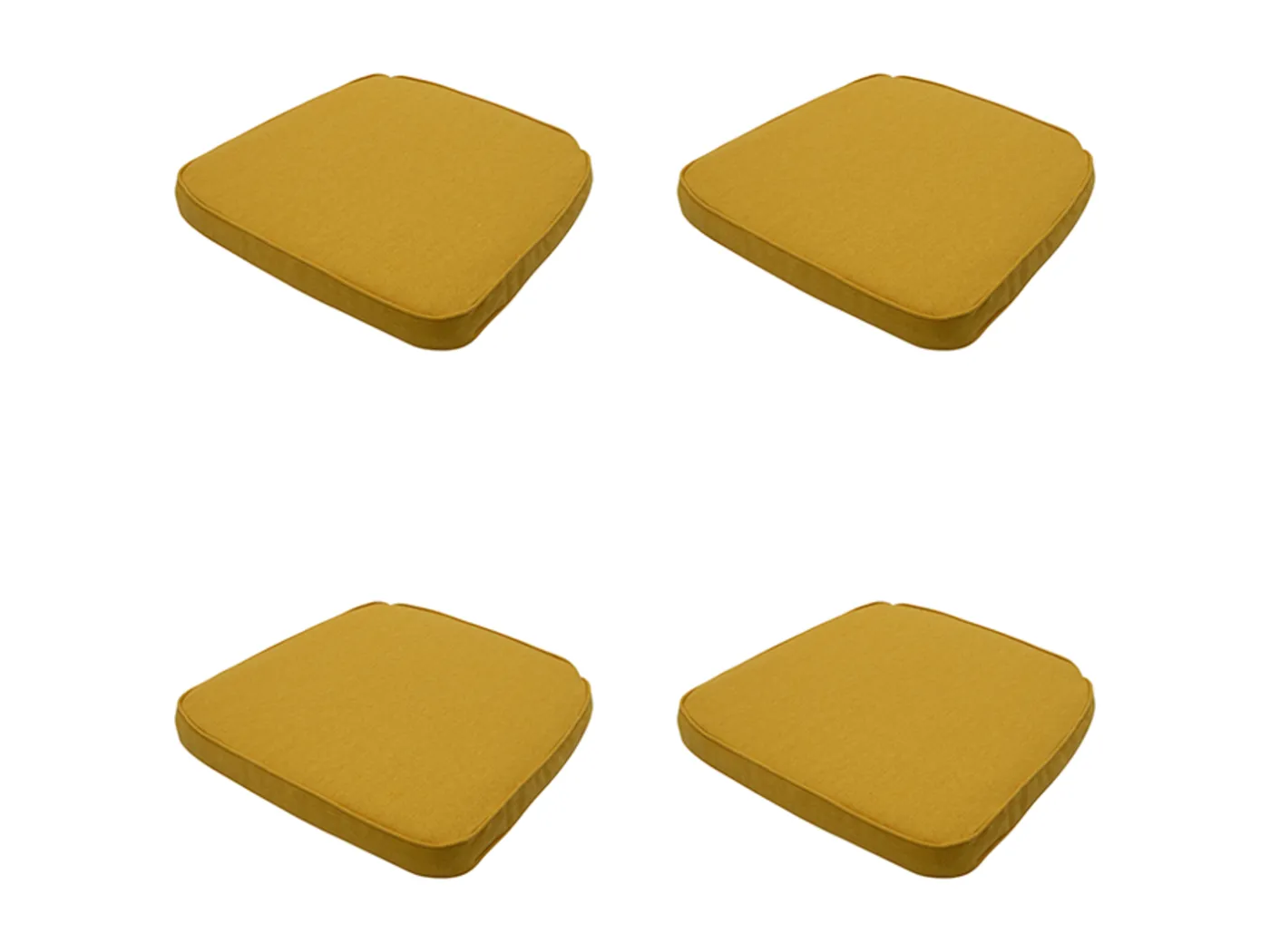 Sitzkissen Wicker Gold Canvas eco+ - Ca. 48x48 cm - 4er Set