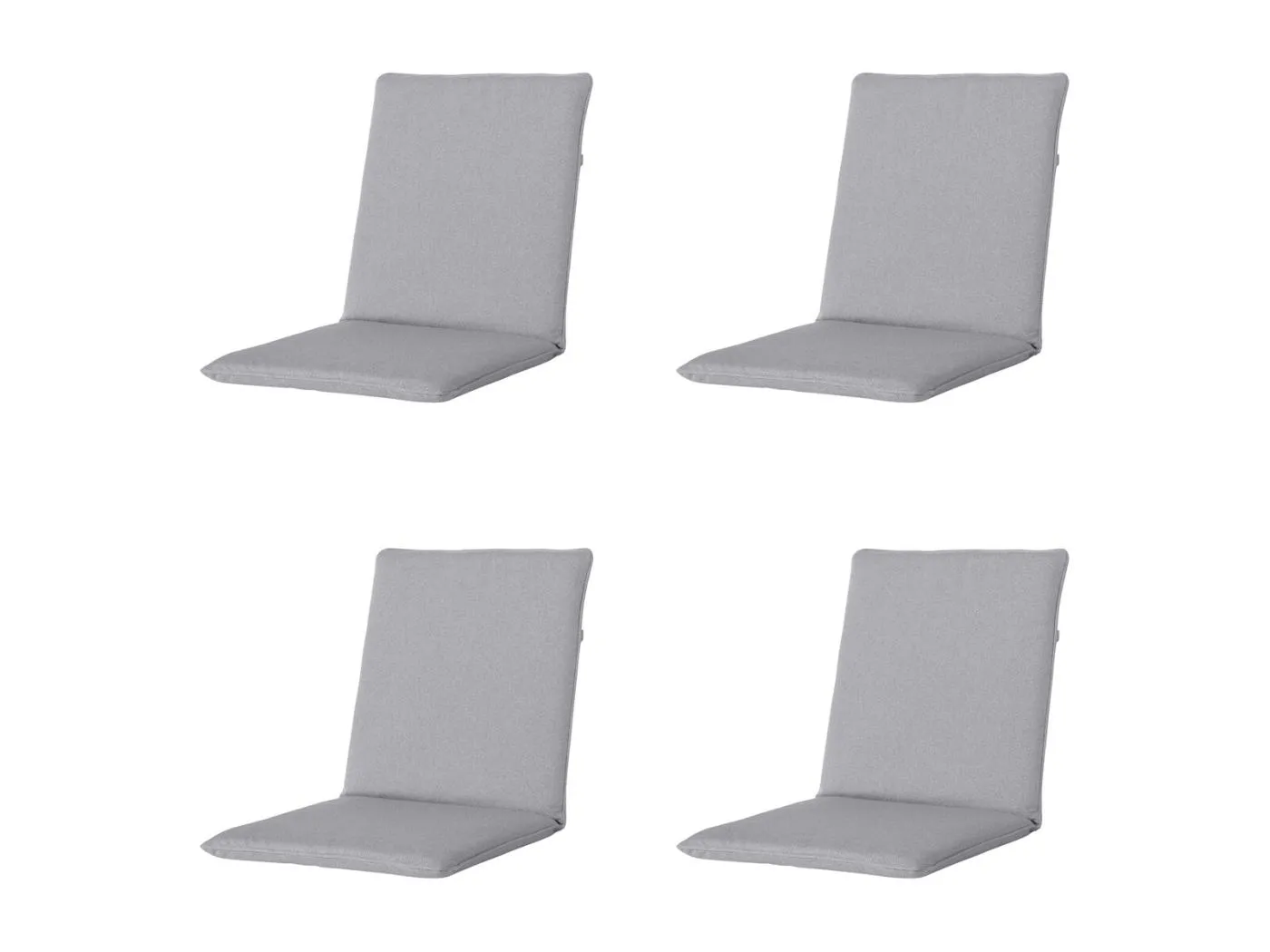 Stapelbare Stuhlkissen Manchester hellgrau - Ca. 97x49 cm - 4er Set
