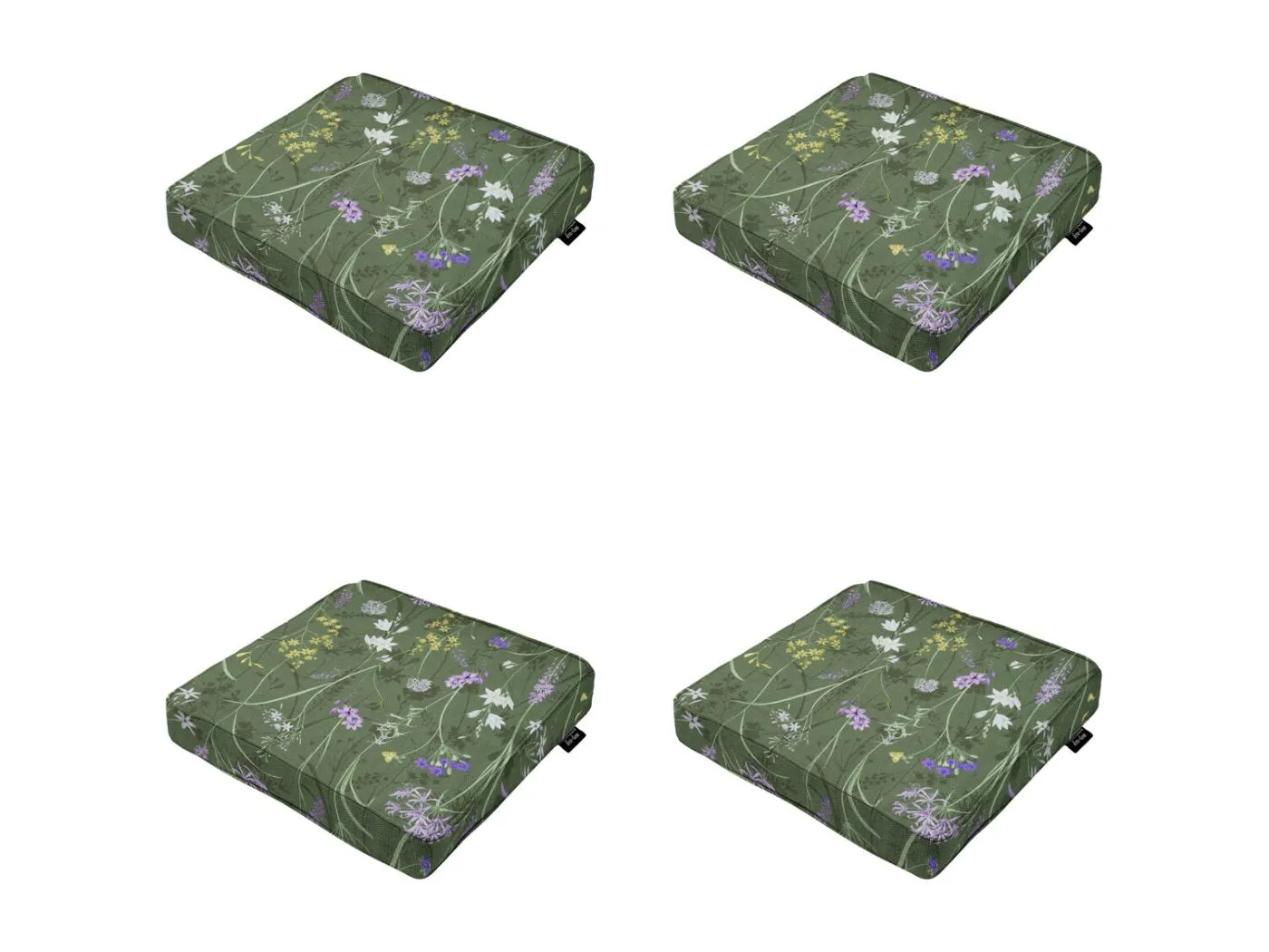 Sitzkissen Donna grün Canvas eco+ - Ca. 40x40 cm - 4er Set