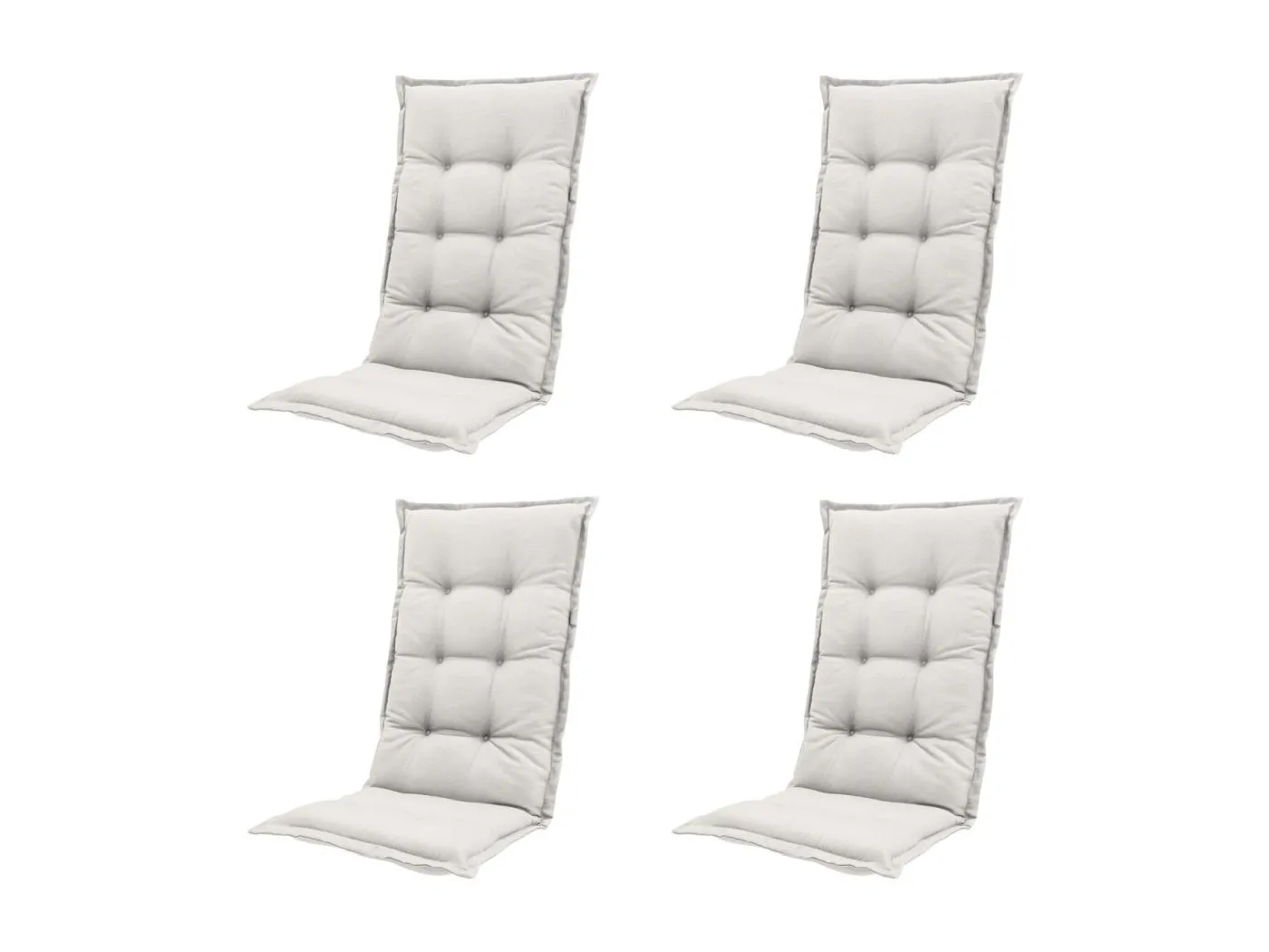 Gartenstuhlauflage High Back Naples sand - Ca. 123x50 cm - 4er Set