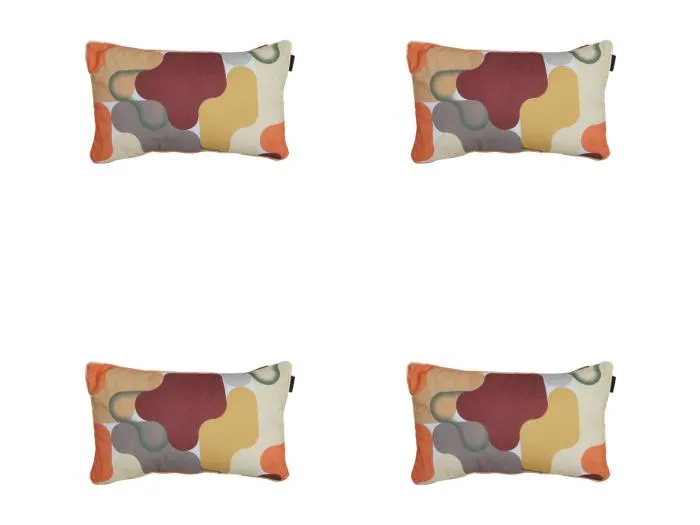 Dekokissen Grafi bordo - Ca. 30x50 cm - 4er Set