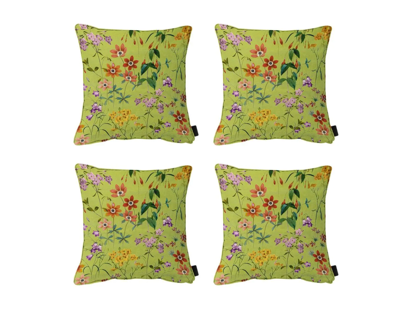 Dekokissen Milly grün - Ca. 50x50 cm - 4er Set