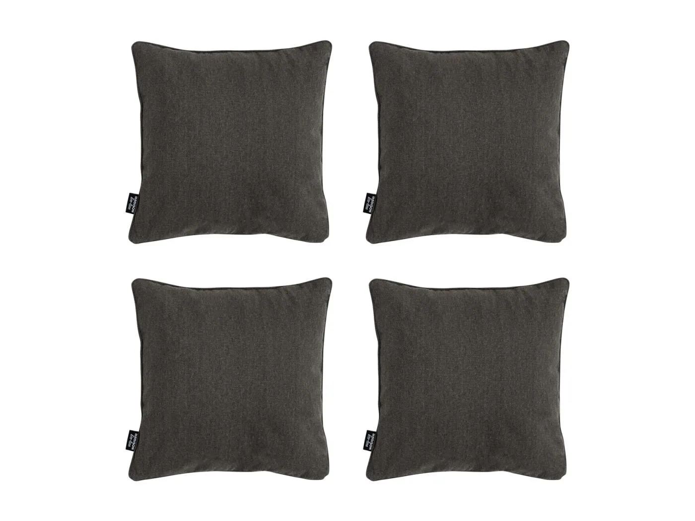 Dekokissen Dunkelgrau Canvas eco+ - Ca. 50x50 cm - 4er Set