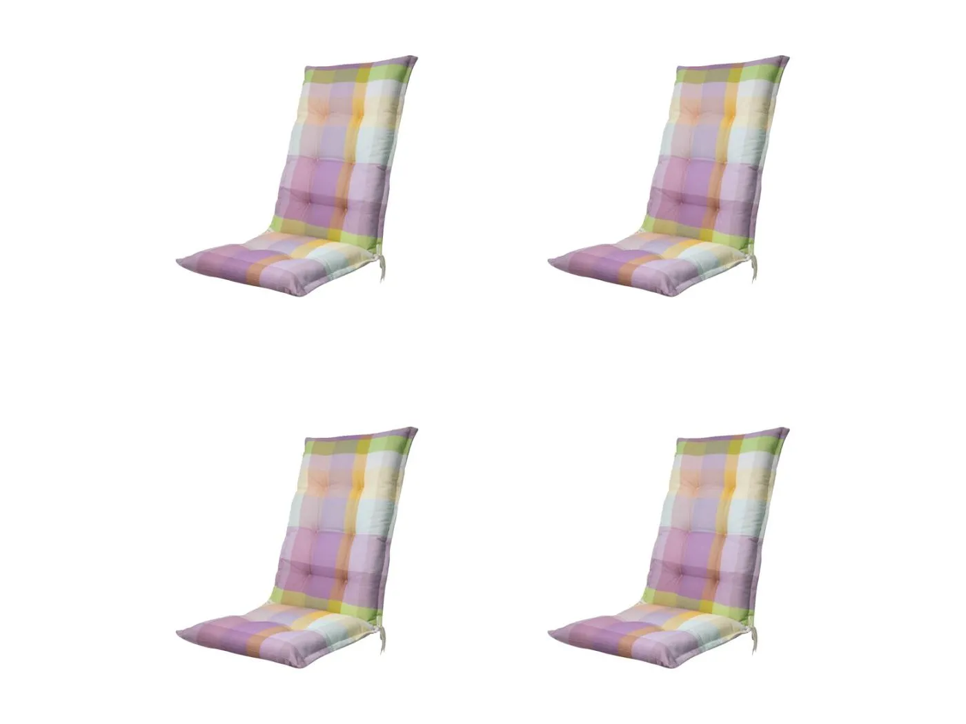 Gartenstuhlkissen High Back Sya lila - Ca. 123x50 cm - 4er Set