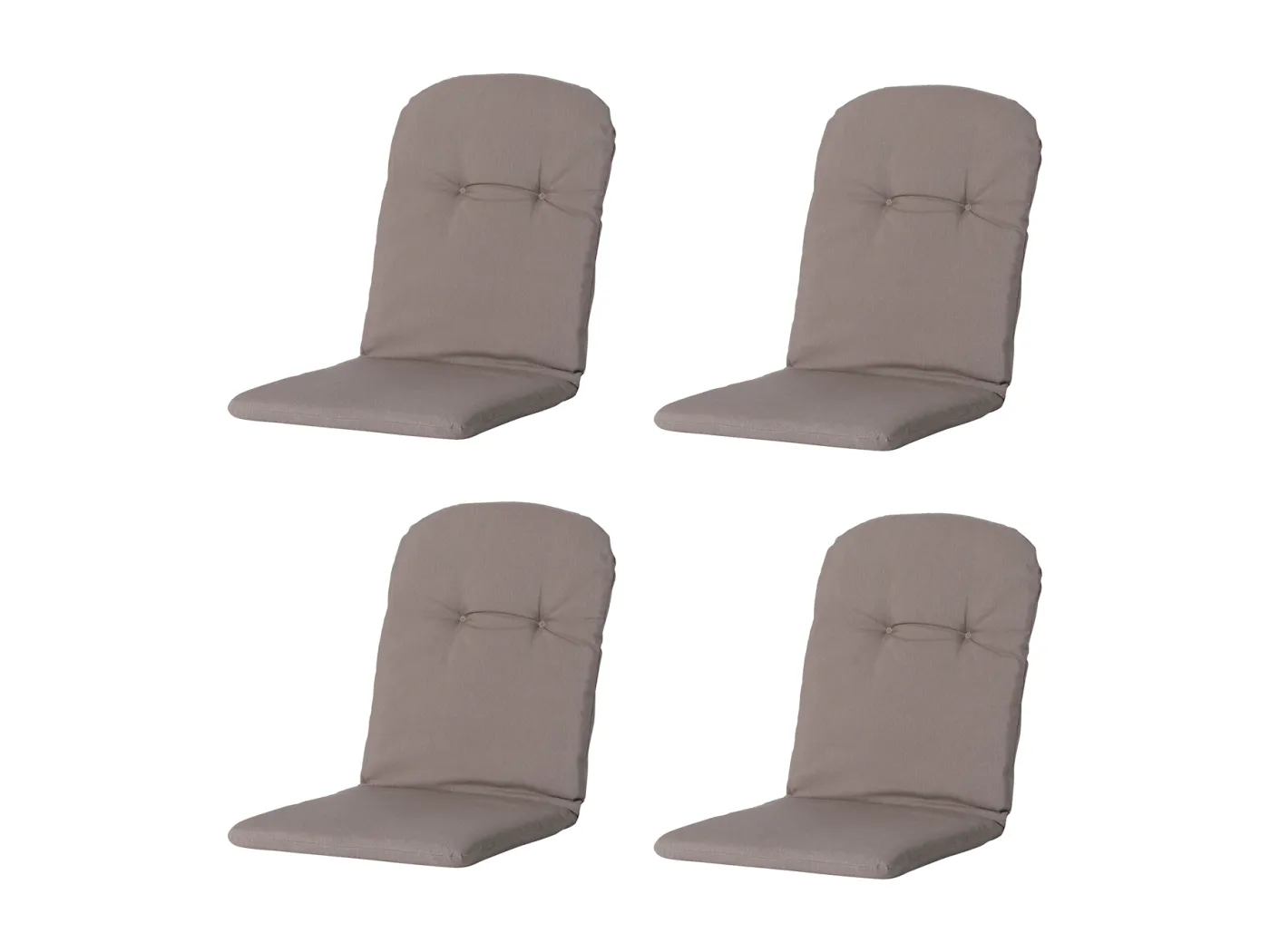 Tub Chair Kissen High Back Panama Jute - Ca. 96x45 cm - 4er Set