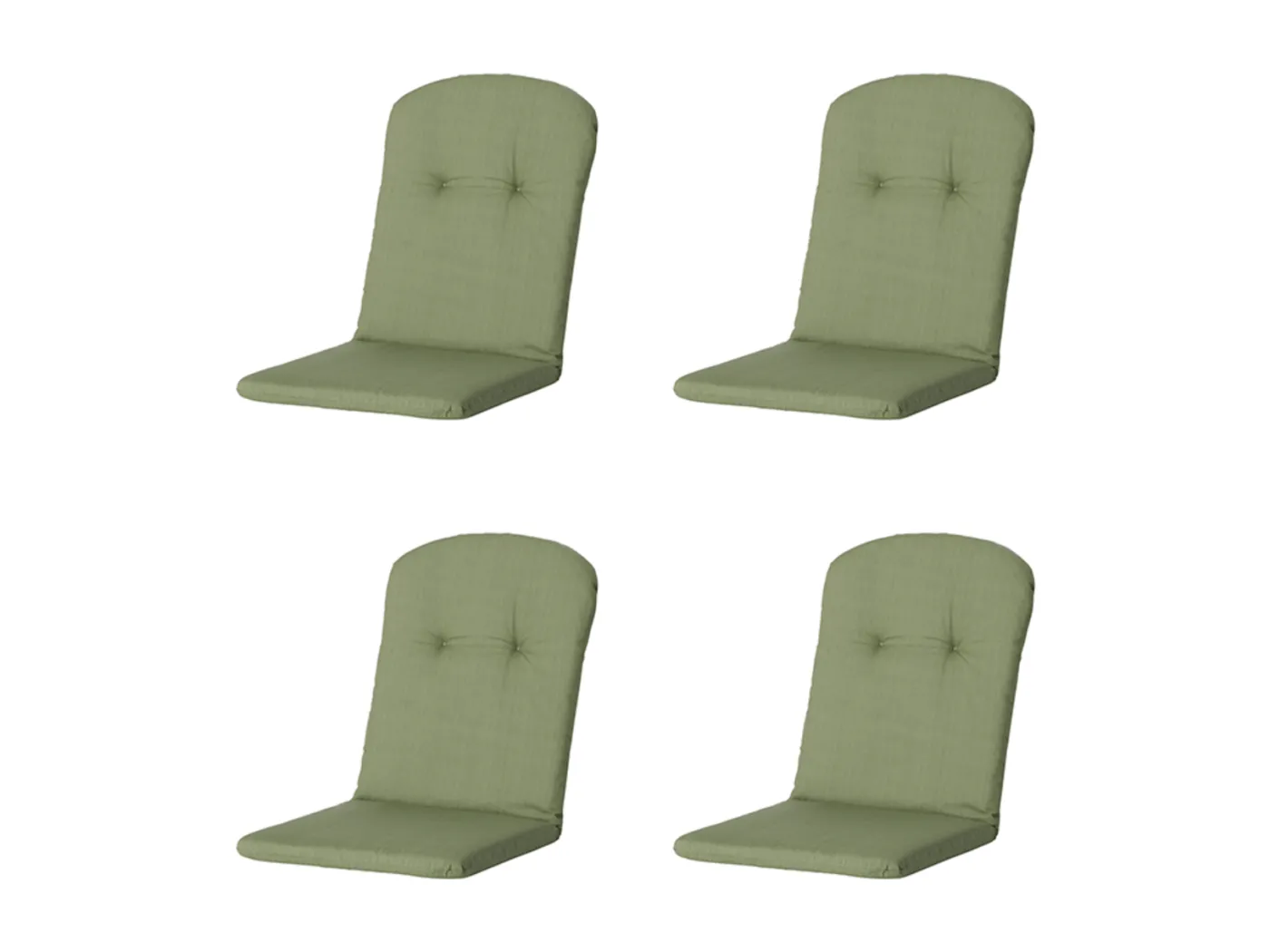 Tub Chair Kissen High Back Basic grün - Ca. 96x45 cm - 4er Set