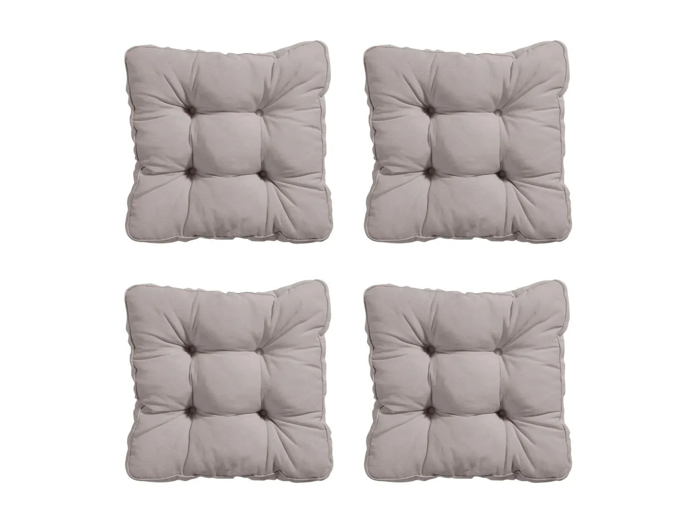 Sitzkissen Florance Panama taupe - Ca. 47x47 cm - 4er Set