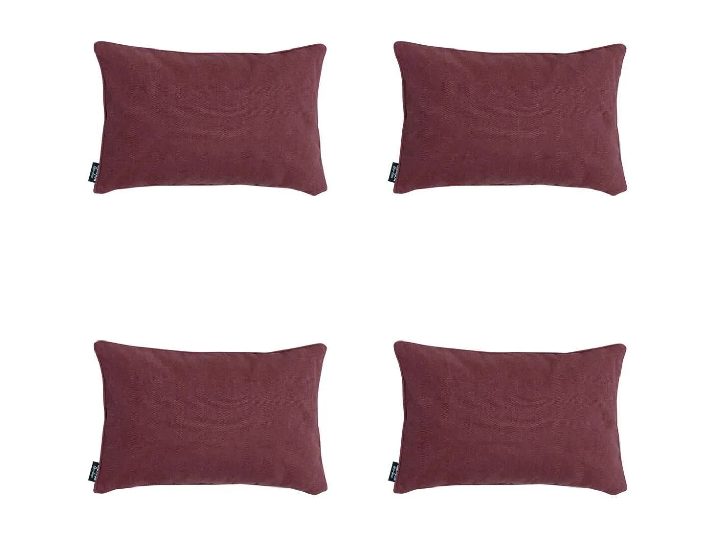Dekokissen Bordeaux Canvas eco+ - Ca. 30x50 cm - 4er Set